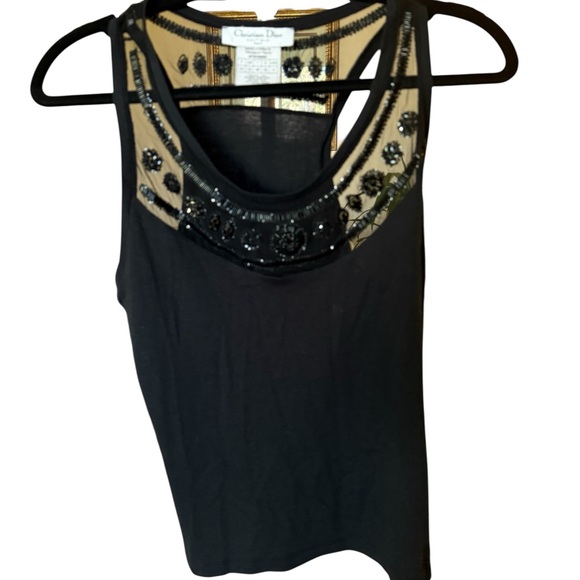 Dior Black Embellished Tank Top. Sold out. - Picture 5 of 13